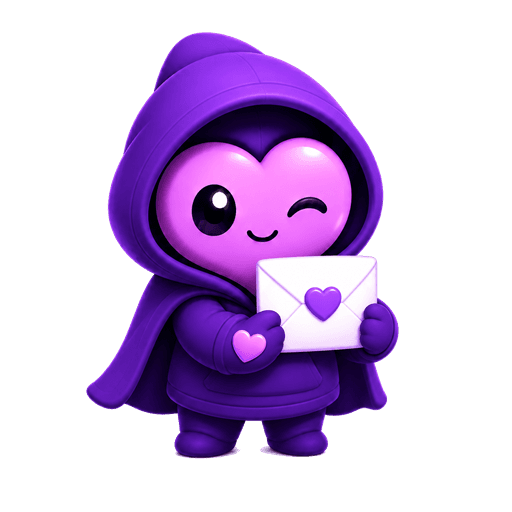 Zinho segurando uma carta com coração